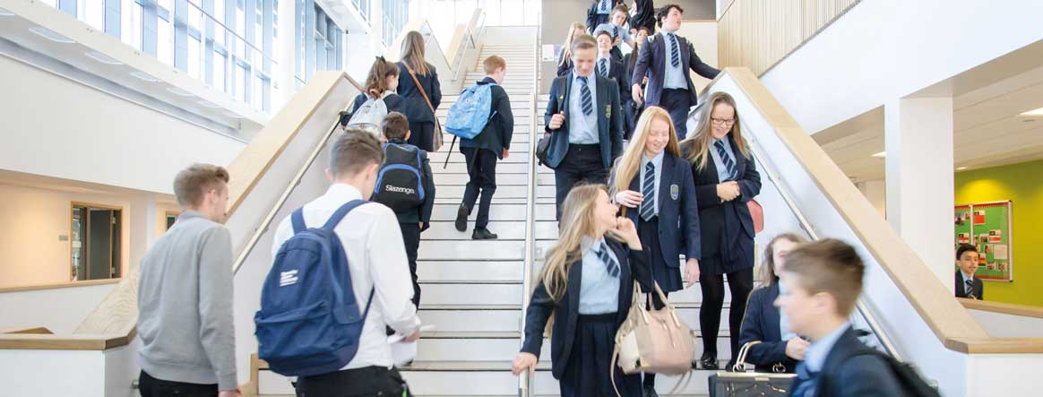 Students on the stairs