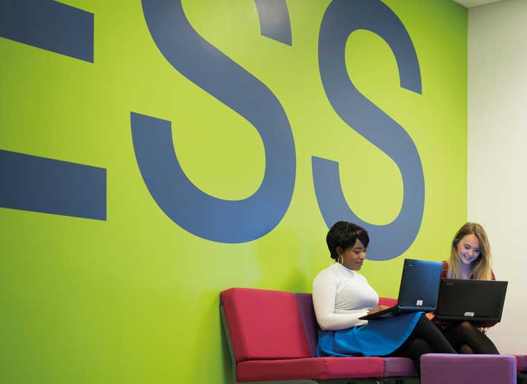 Students sitting on chairs